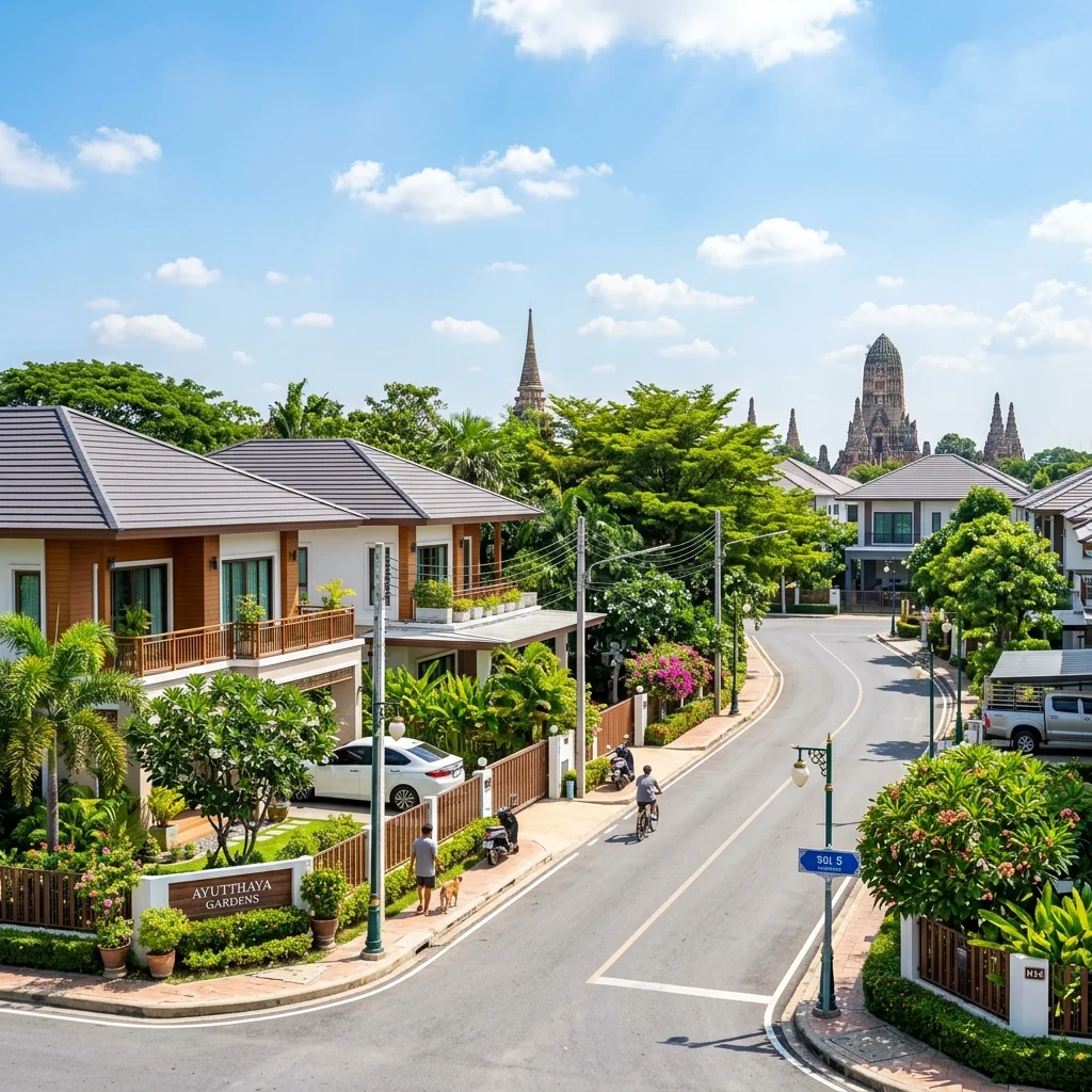 ภาพมุมสูงทำเลทองอยุธยา